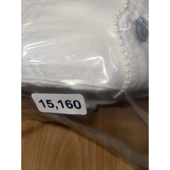 Vigoss Denim Jacket Womens Sz M White‎ Jean Petals Pearl Posy Pockets Western - Picture 13 of 13